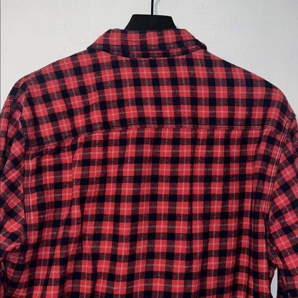 AEROPOSTALE Red and Black Micro Buffalo Check Flannel Shirt-L NWT! - Picture 6 of 9